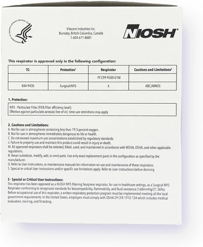 VITACORE CAN99™ 9500 - Surgical Respirator NIOSH N95